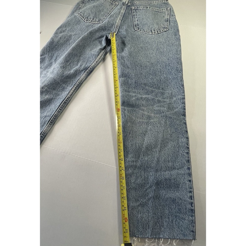 NWT Zara High Rise Z1975 Straight Leg Ankle Rigid Jeans Raw Hem Size 0 EU 32 - Picture 9 of 10